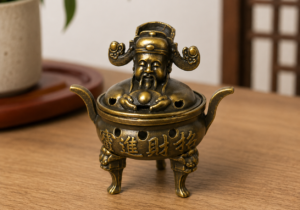 QUEMADOR DE INCIENSO DIOS DE LA FORTUNA FENG SHUI METAL