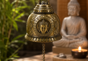 CAMPANA BUDISTA FENG SHUI COLGANTE BUDA METAL